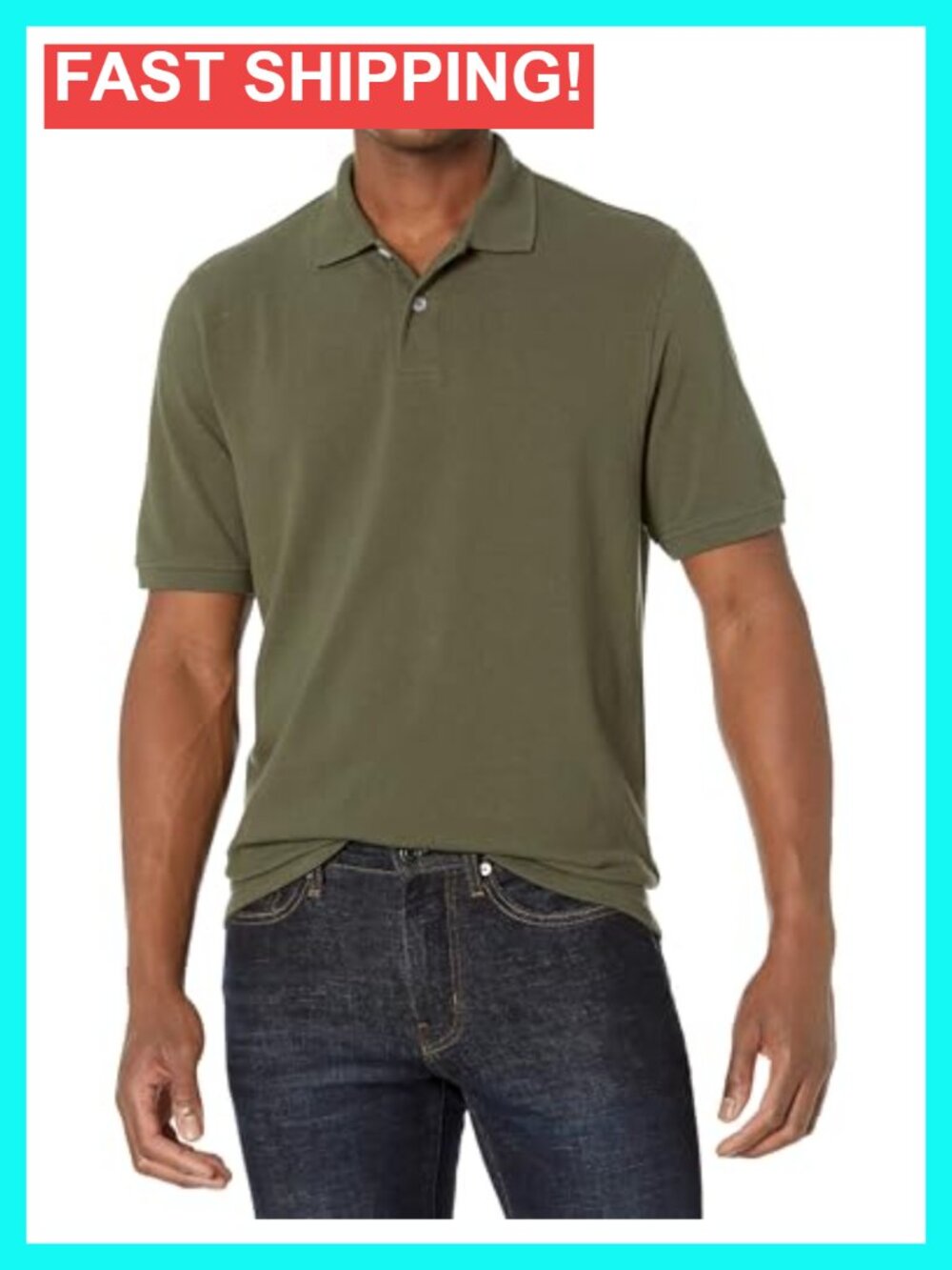 Men's Regular-Fit Short Sleeve Cotton Pique Polo Shirt Body